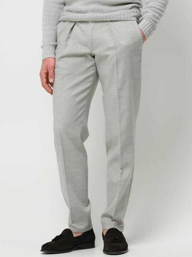 Profuomo Relaxed fit broek met persplooien - Foto 2
