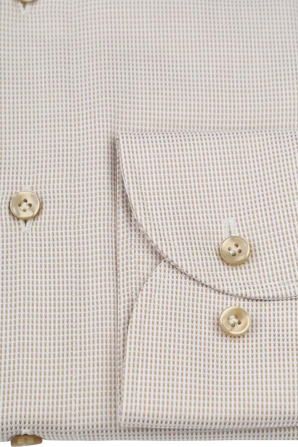Profuomo Dobby Overhemd Print Beige - Foto 3