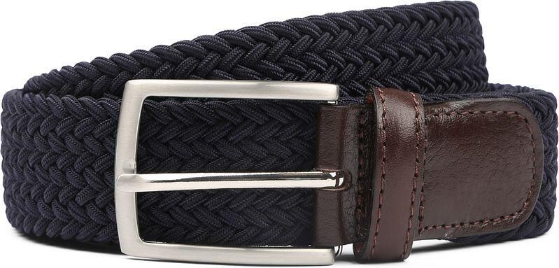 Profuomo Riem Geweven Riem Donkerblauw - Foto 3