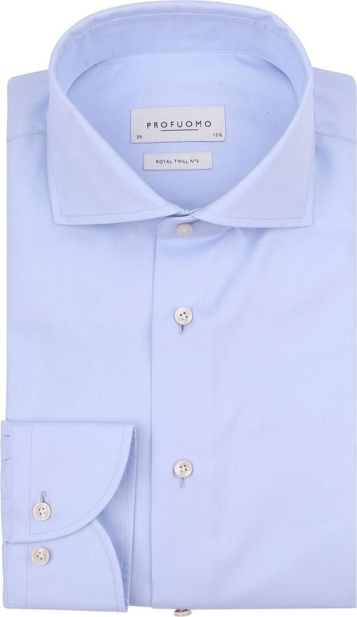 Profuomo Overhemd Lange Mouw Hadleighs Royal Twill Shirt No6 Blauw - Foto 2