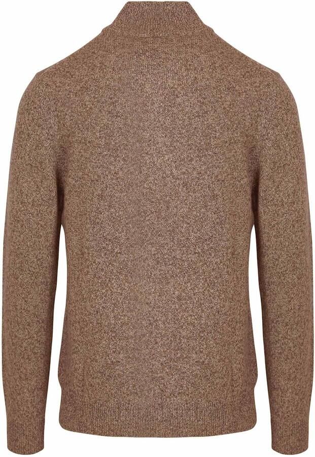 PROFUOMO Heren Truien & Vesten Pullover Half Zip Button Taupe