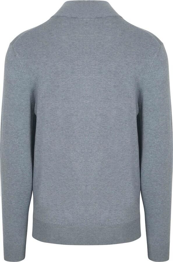 Profuomo Sweater Half Zip Pullover Luxury Basic Blauw