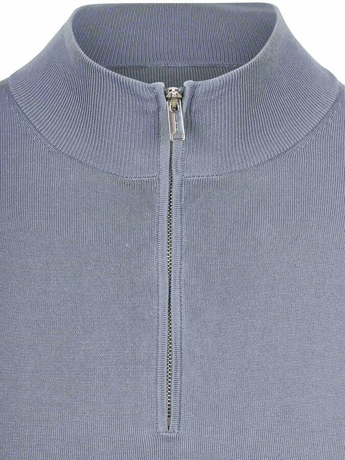 Profuomo Half Zip Pullover Luxury Basic Blauw - Foto 3
