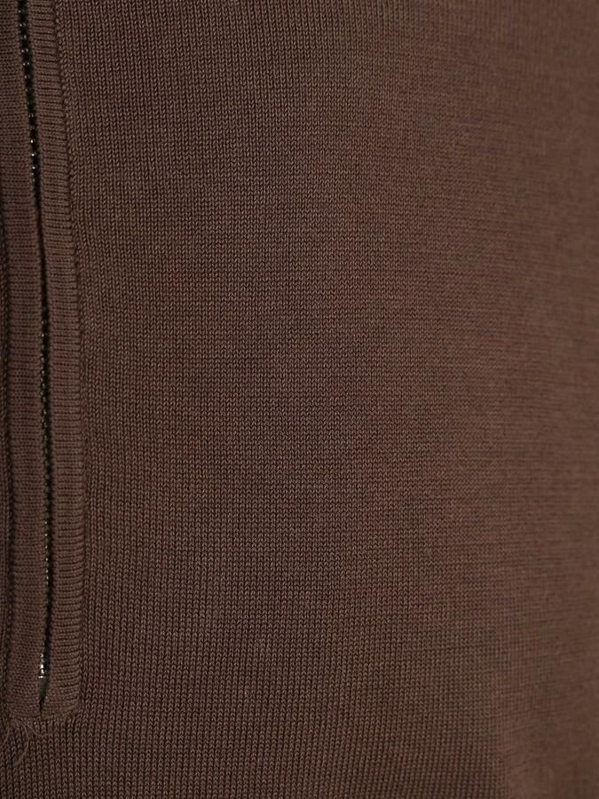 Profuomo Half Zip Pullover Luxury Basic Bruin - Foto 2