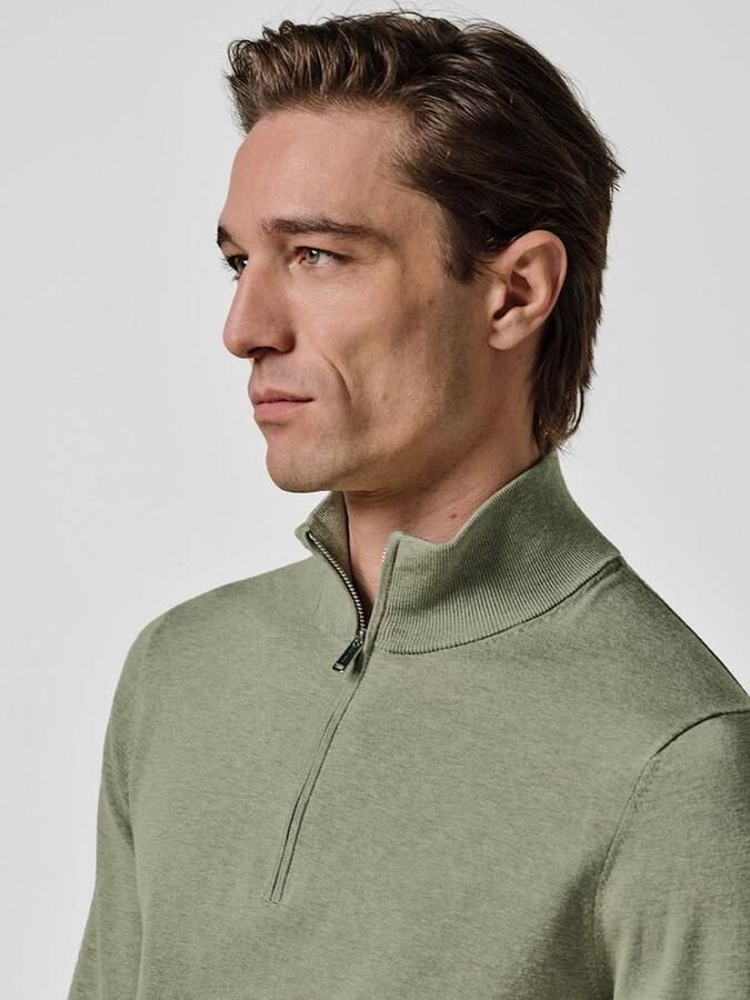 Profuomo Half Zip Pullover Luxury Basic Groen - Foto 2