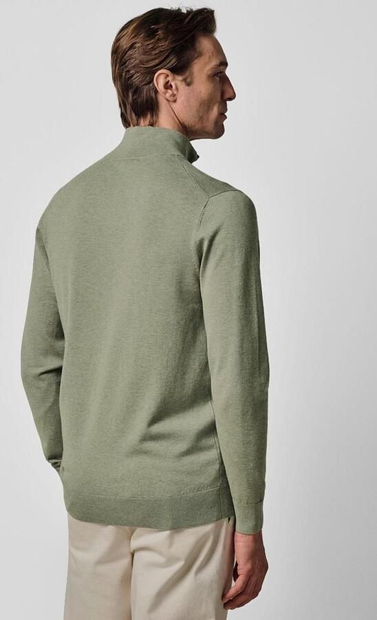 Profuomo Half Zip Pullover Luxury Basic Groen - Foto 5