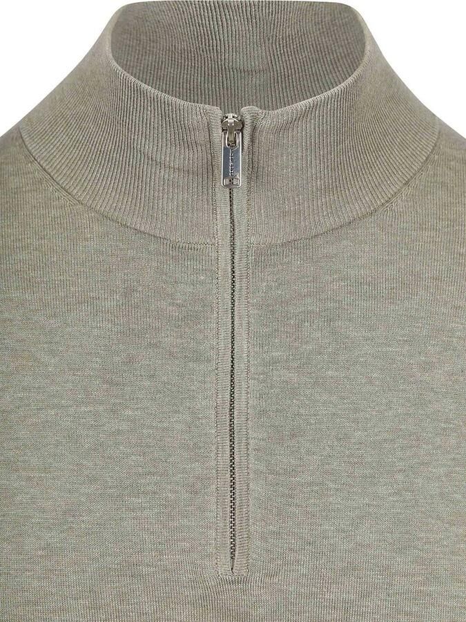 Profuomo Half Zip Pullover Luxury Basic Groen - Foto 3