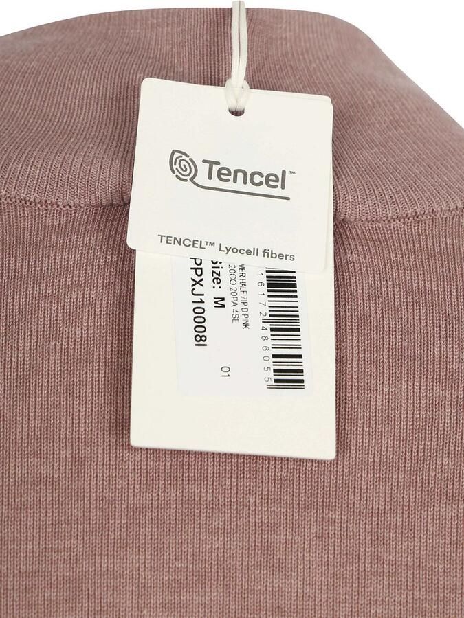 Profuomo Half Zip Pullover Luxury Basic Roze - Foto 3