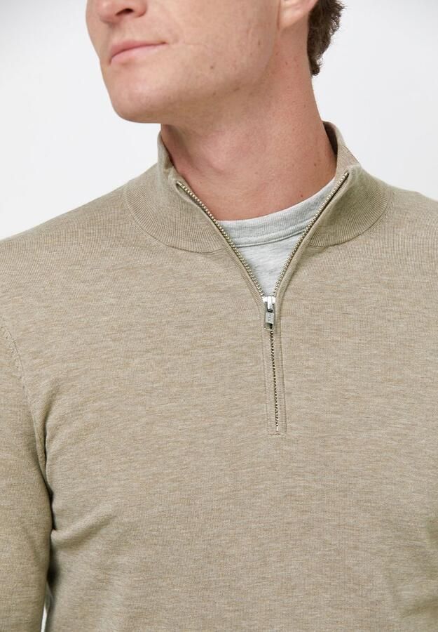 PROFUOMO Heren Truien & Vesten Pullover Half Zip Beige - Foto 4