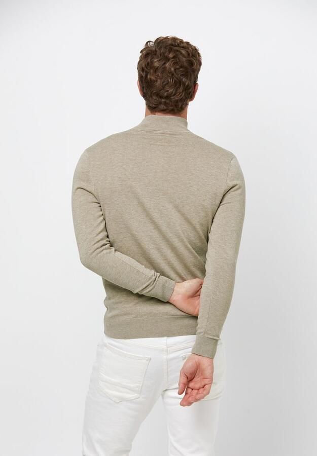 PROFUOMO Heren Truien & Vesten Pullover Half Zip Beige - Foto 2