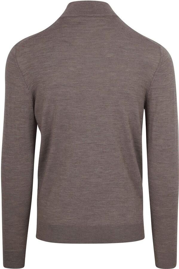 Profuomo Half Zip Pullover Luxury Bruin