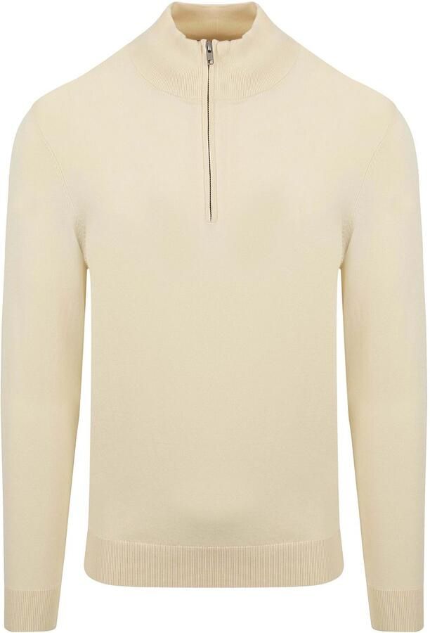 Profuomo Elegante ecru half zip trui Beige Heren - Foto 4