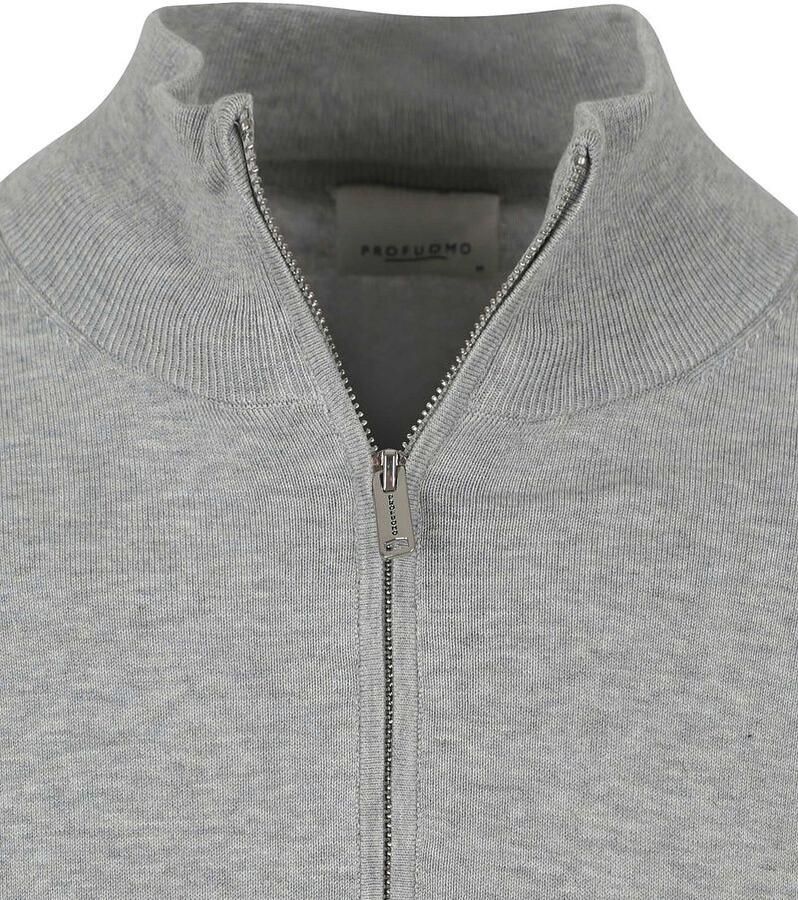 Profuomo Half Zip Pullover Luxury Grijs