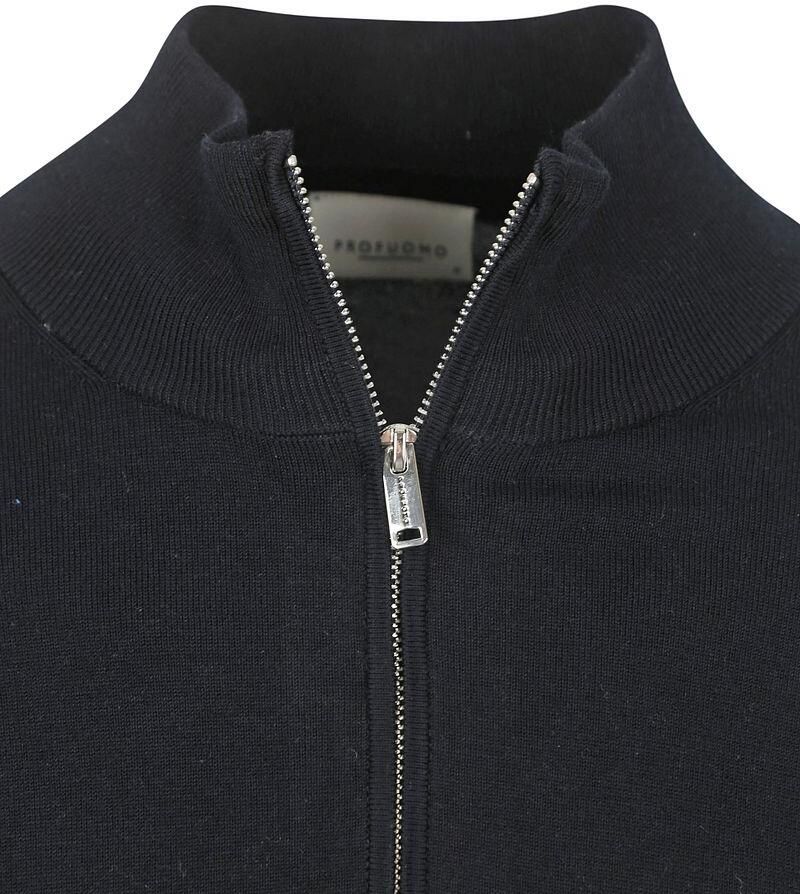 Profuomo Slim fit gebreide pullover met zijdegehalte en ritssluiting - Foto 8