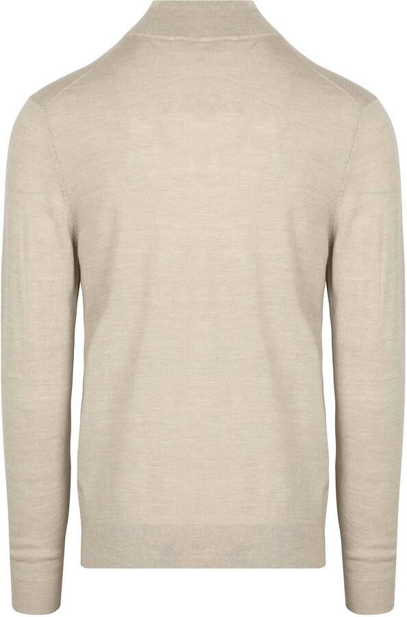 PROFUOMO Heren Truien & Vesten Pullover Half Zip Merino Zand - Foto 6