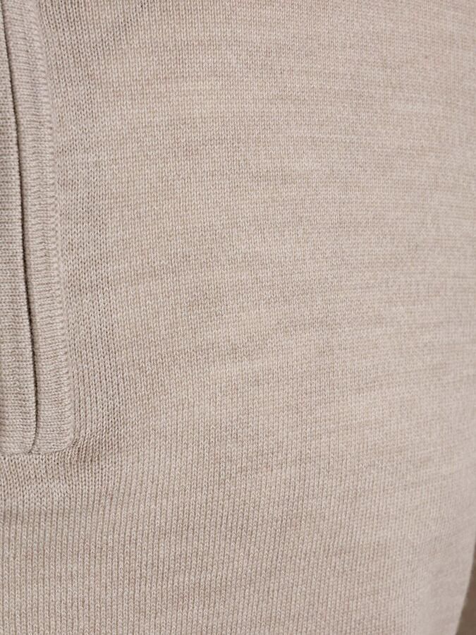 PROFUOMO Heren Truien & Vesten Pullover Half Zip Extrafine Merino Beige - Foto 8