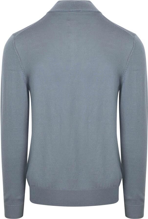 PROFUOMO Heren Truien & Vesten Pullover Half Zip Merino Donkerblauw - Foto 6