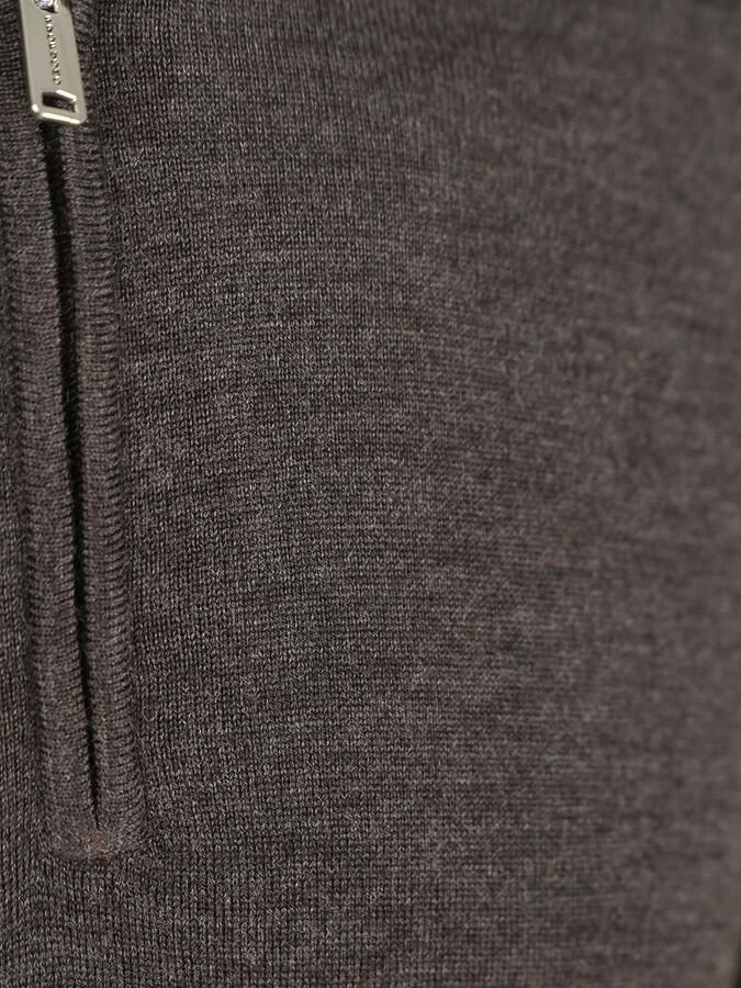 PROFUOMO Heren Truien & Vesten Pullover Half Zip Merino Bruin - Foto 9