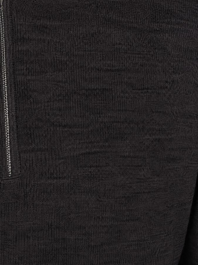 Profuomo Sweater Half Zip Pullover Merinowol Donkerbruin - Foto 3