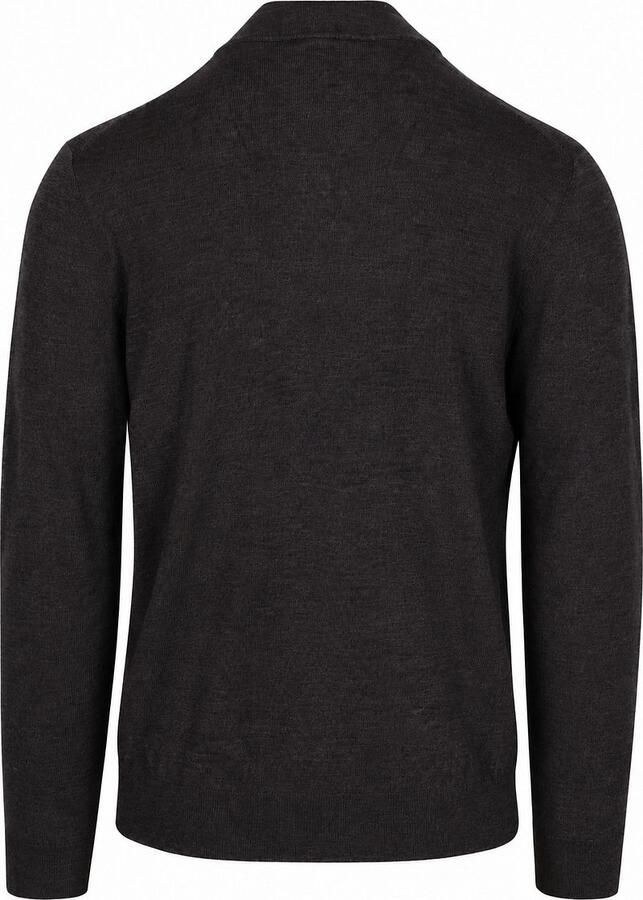 PROFUOMO Heren Truien & Vesten Pullover Half Zip Extrafine Merino Antraciet - Foto 8