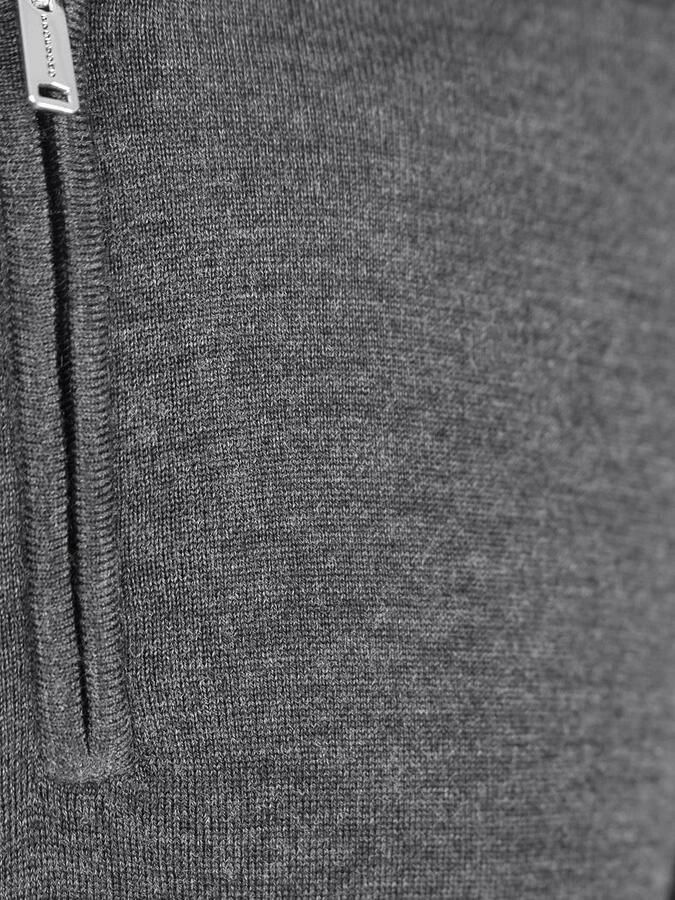 PROFUOMO Heren Truien & Vesten Pullover Half Zip Merino Grijs - Foto 6