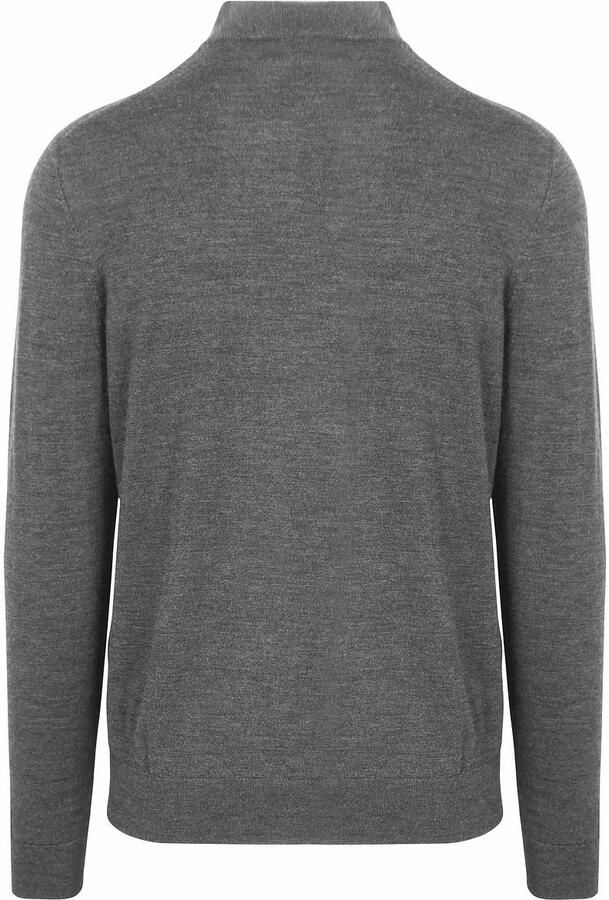 PROFUOMO Heren Truien & Vesten Pullover Half Zip Merino Grijs - Foto 5