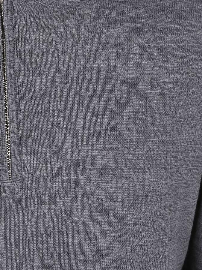 Profuomo wollen regular fit gebreide trui donkergrijs - Foto 3