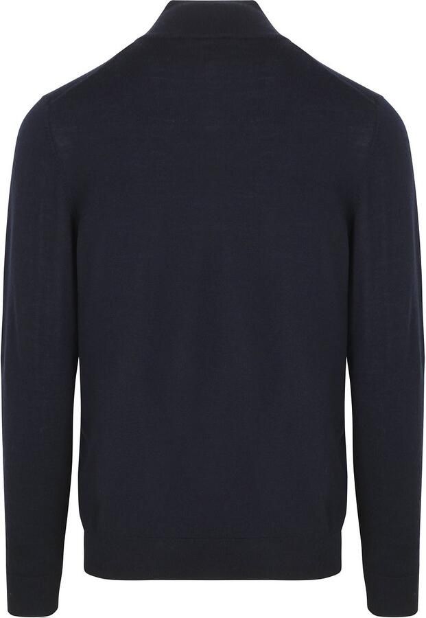PROFUOMO Heren Truien & Vesten Pullover Half Zip Merino Donkerblauw - Foto 5