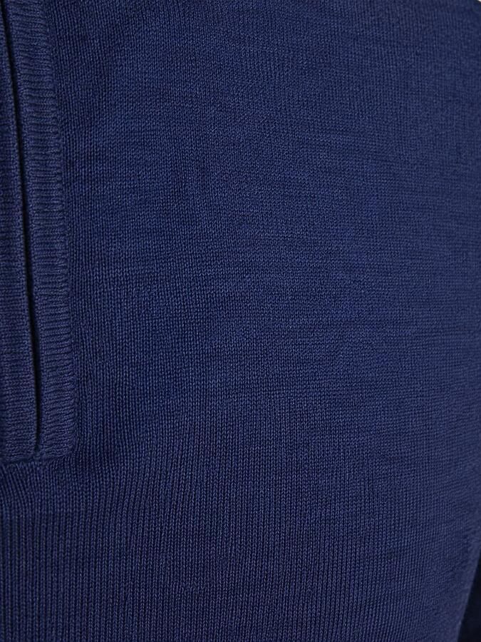 PROFUOMO Heren Truien & Vesten Pullover Half Zip Extrafine Merino Donkerblauw