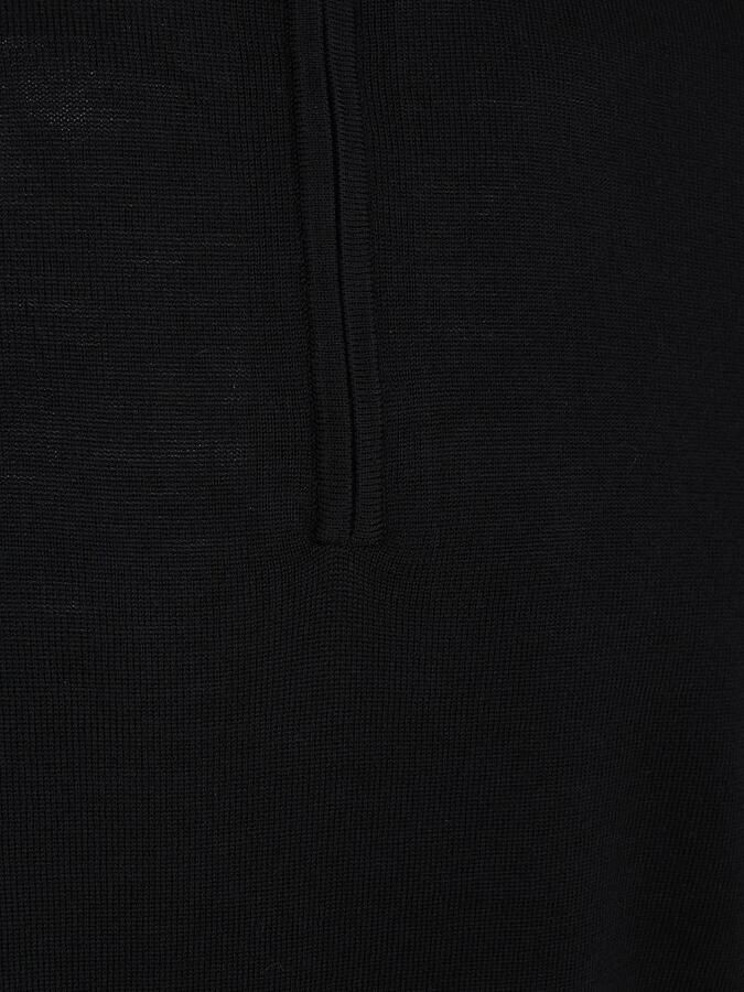 PROFUOMO Heren Truien & Vesten Pullover Half Zip Extrafine Merino Zwart - Foto 3