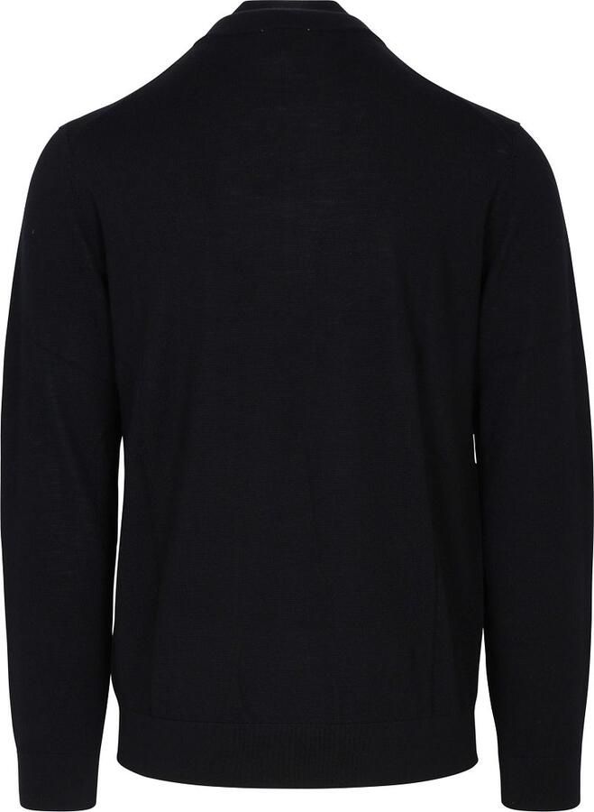 PROFUOMO Heren Truien & Vesten Pullover Half Zip Extrafine Merino Zwart - Foto 4