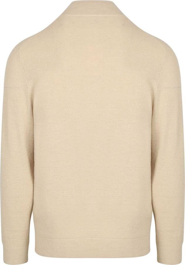 PROFUOMO Heren Truien & Vesten Pullover Half Zip Twinkle Slub Beige - Foto 6