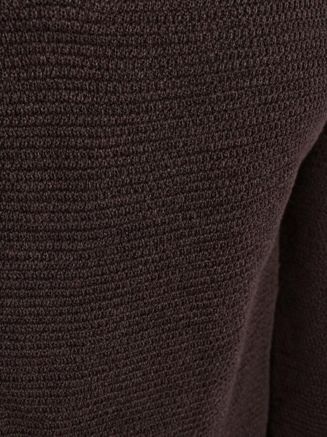 PROFUOMO Heren Truien & Vesten Pullover Half Zip Twinkle Slub Structure Bruin - Foto 7