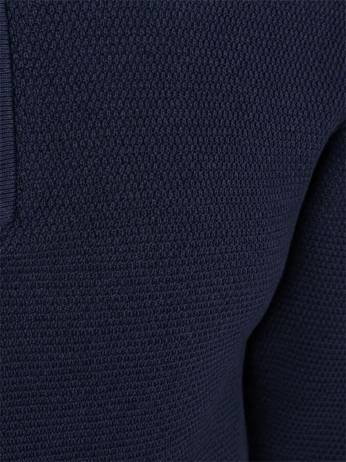 Profuomo katoenen regular fit gebreide trui donkerblauw - Foto 3