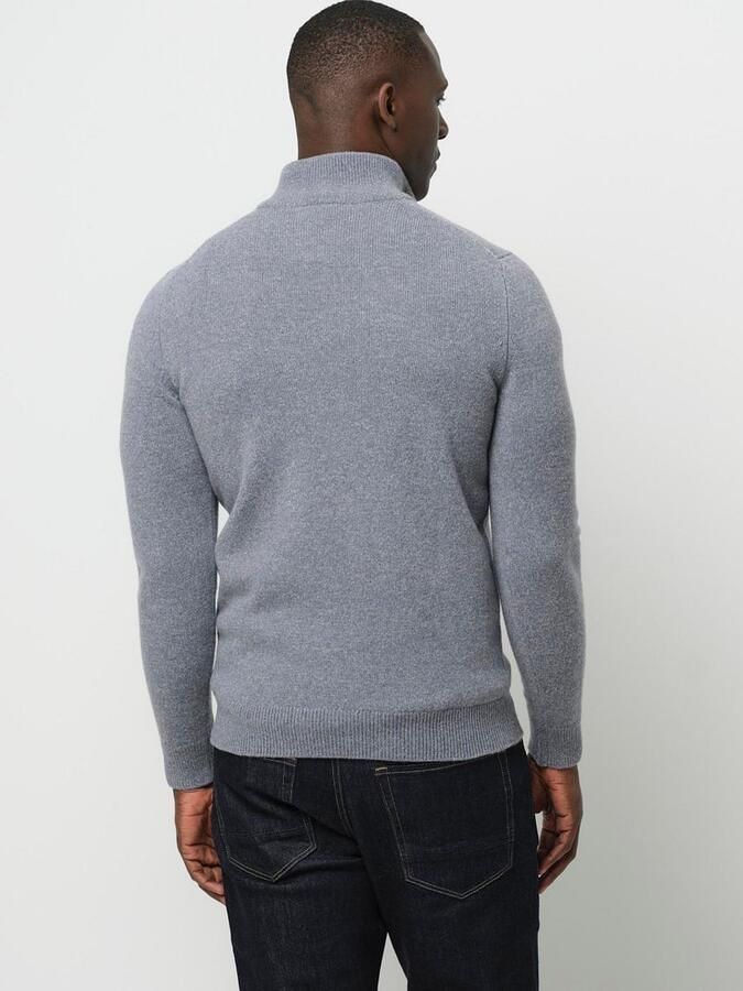 PROFUOMO Heren Truien & Vesten Pullover Half Zip Wool Blend Grijs - Foto 8