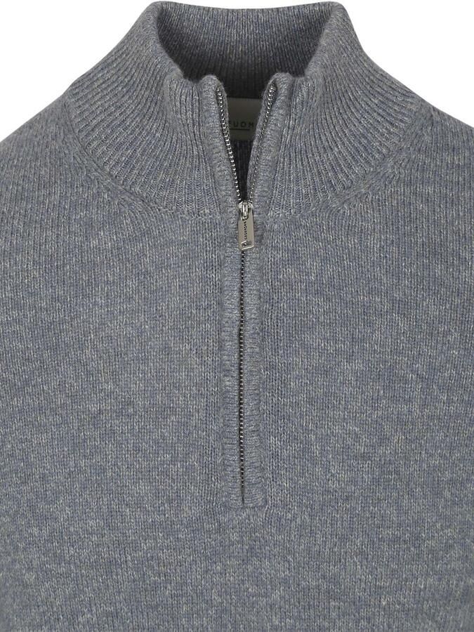PROFUOMO Heren Truien & Vesten Pullover Half Zip Wool Blend Grijs - Foto 9