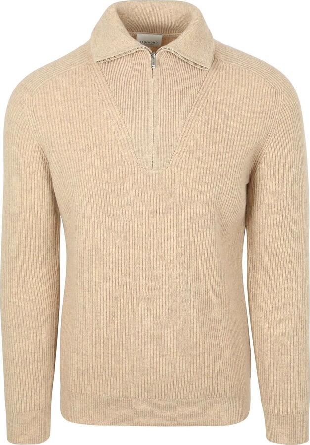 PROFUOMO Heren Truien & Vesten Pullover Half Zip Beige - Foto 8