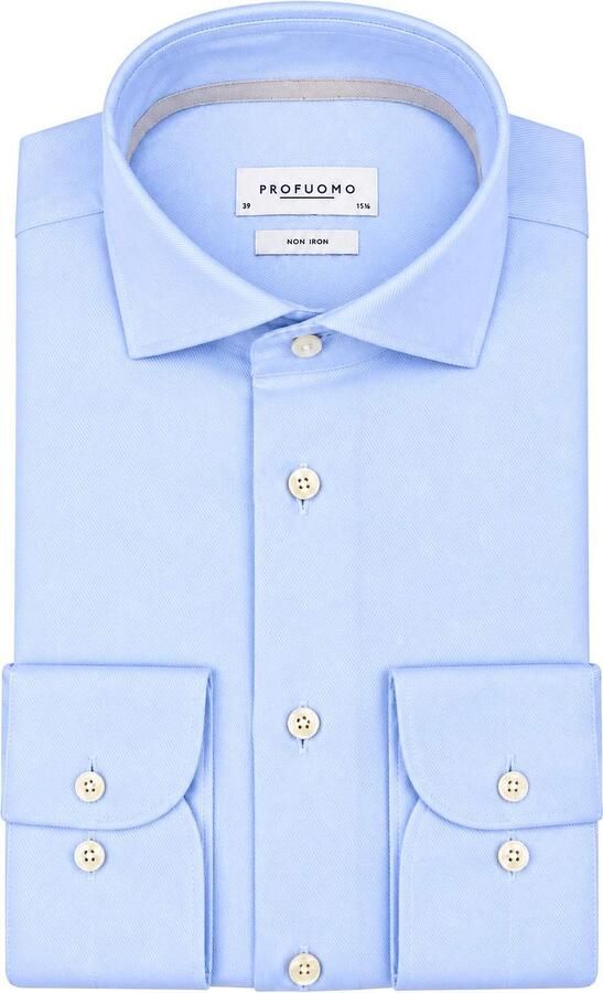 Profuomo Heavy Twill Overhemd Lichtblauw