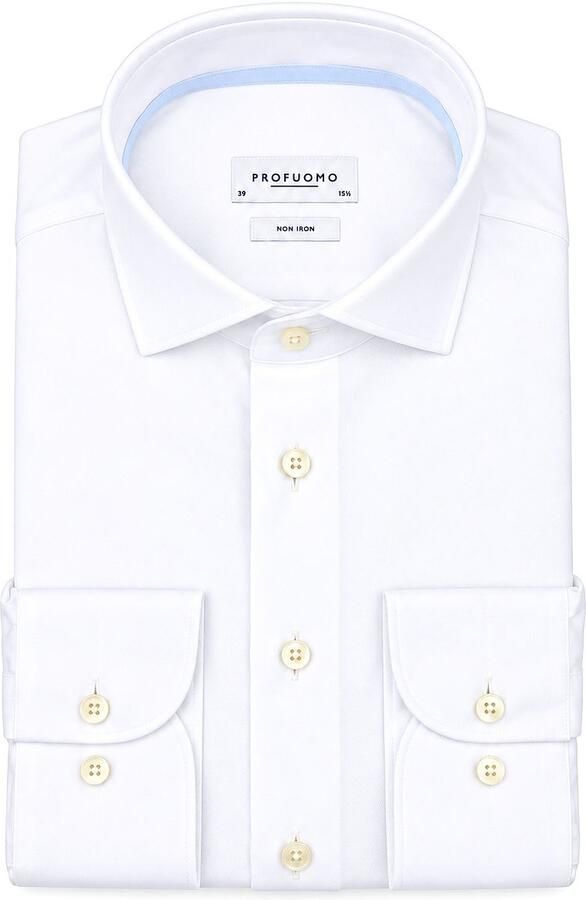 Profuomo Heavy Twill Overhemd Wit