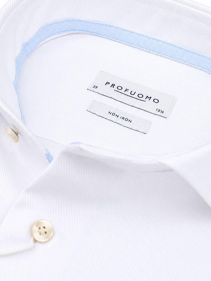 Profuomo Heavy Twill Overhemd Wit - Foto 3