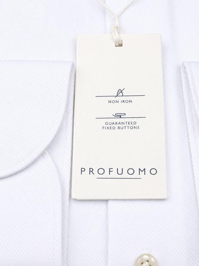 Profuomo Heavy Twill Overhemd Wit - Foto 4