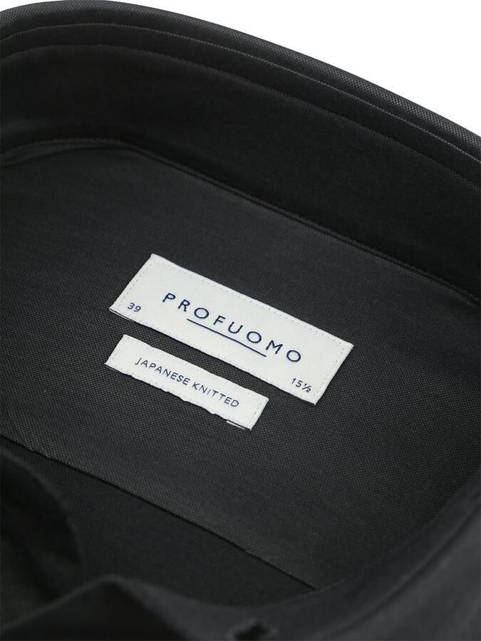 Profuomo Japanese Knitted Overhemd Antraciet - Foto 3