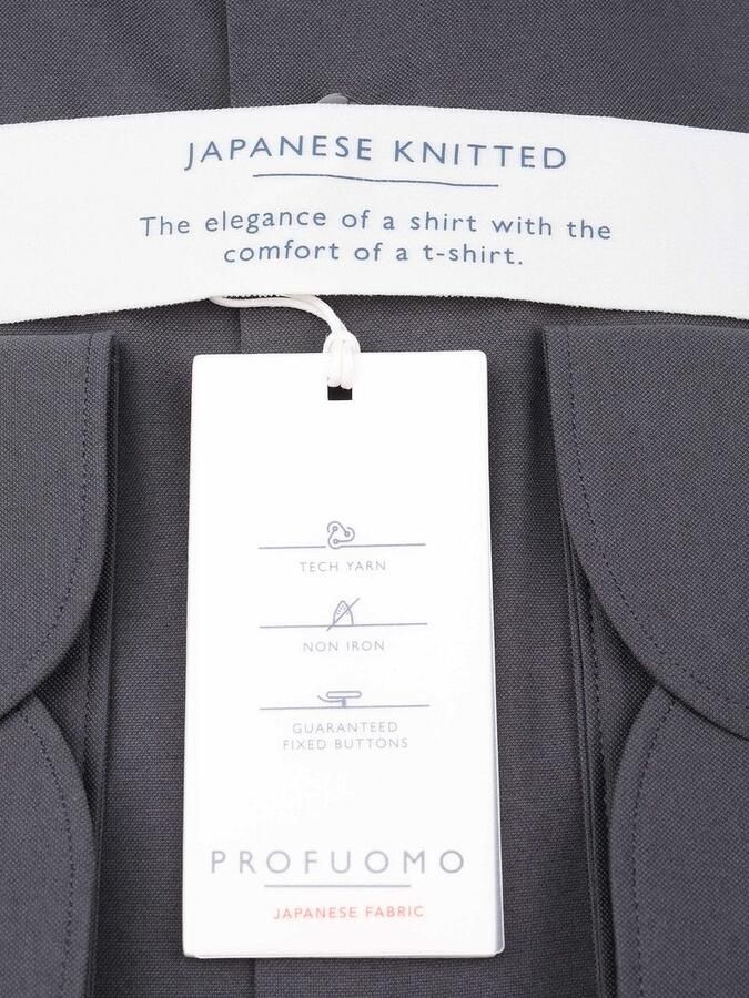 Profuomo Japanese Knitted Overhemd Antraciet - Foto 2