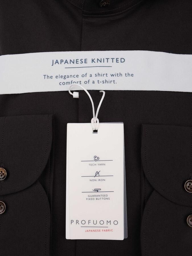 Profuomo Japanese Knitted Overhemd Bruin - Foto 2