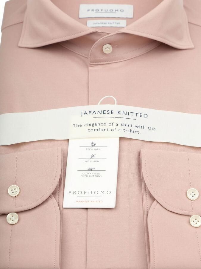 Profuomo Japanese Knitted Overhemd Dark Pink - Foto 2