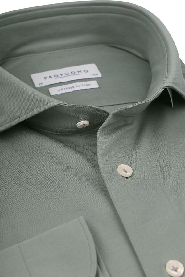 Profuomo Groene Overhemdjurk van Katoen Slim Fit Green Heren - Foto 8