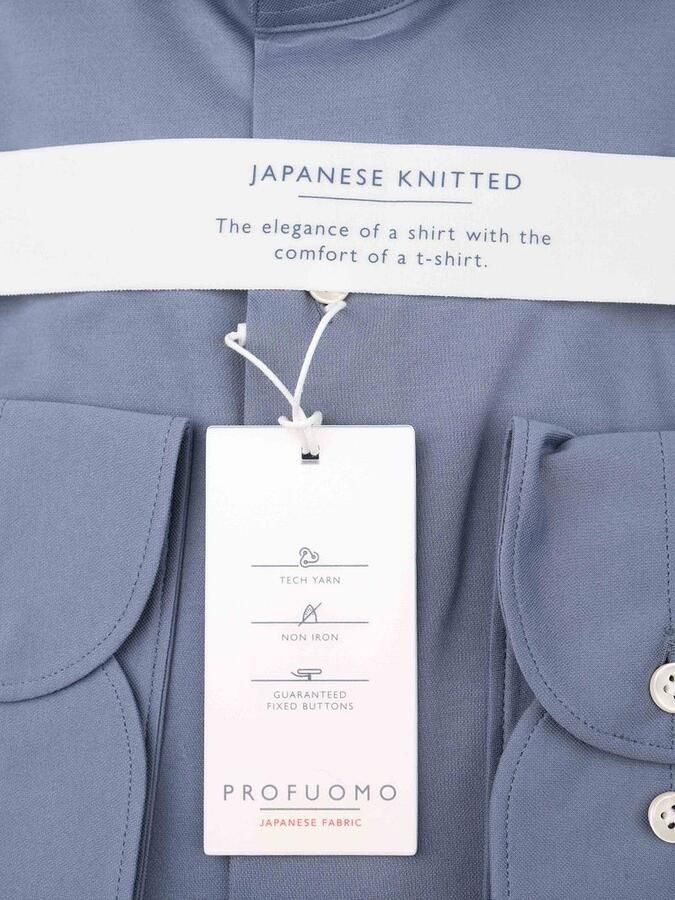 Profuomo Japanese Knitted Overhemd Indigo - Foto 2