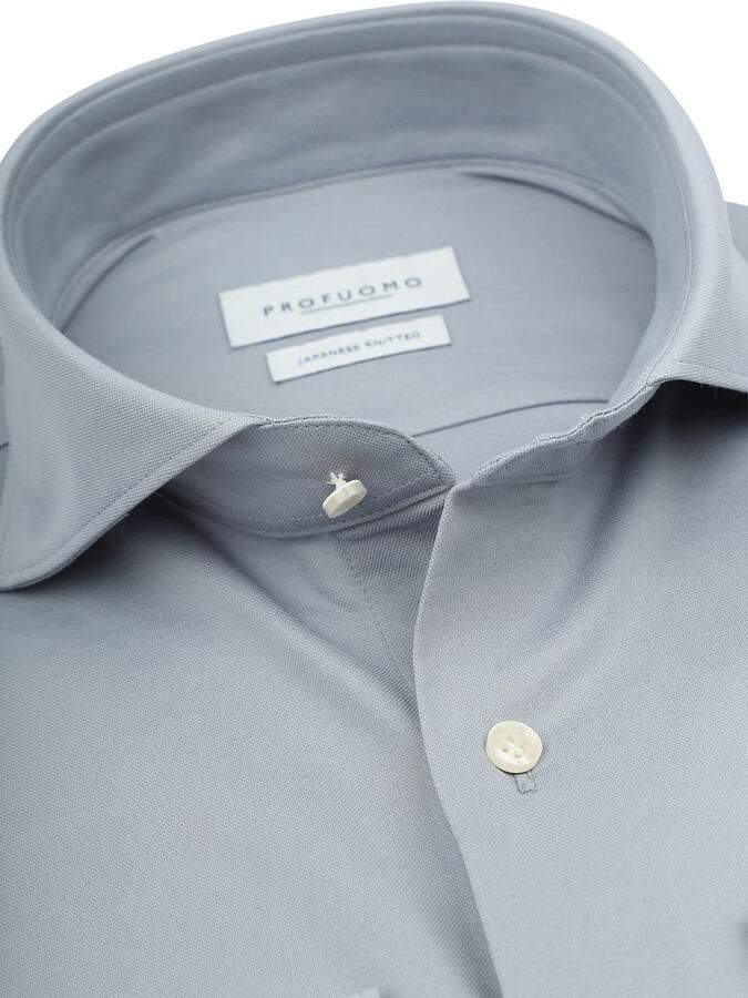 Profuomo Japanese Knitted Overhemd Light Blue - Foto 3