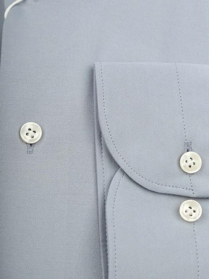 Profuomo Japanese Knitted Overhemd Light Blue - Foto 5