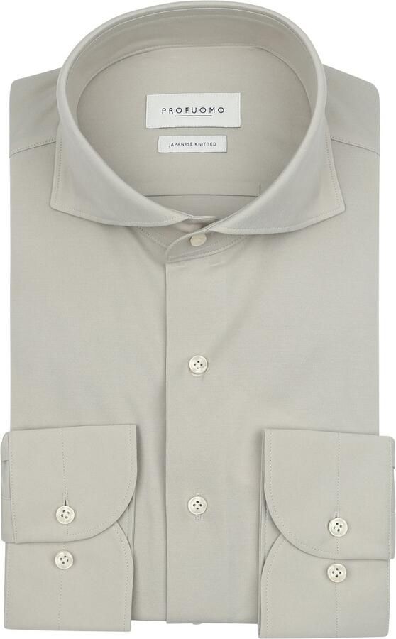 Profuomo Japanese Knitted Overhemd Light Green